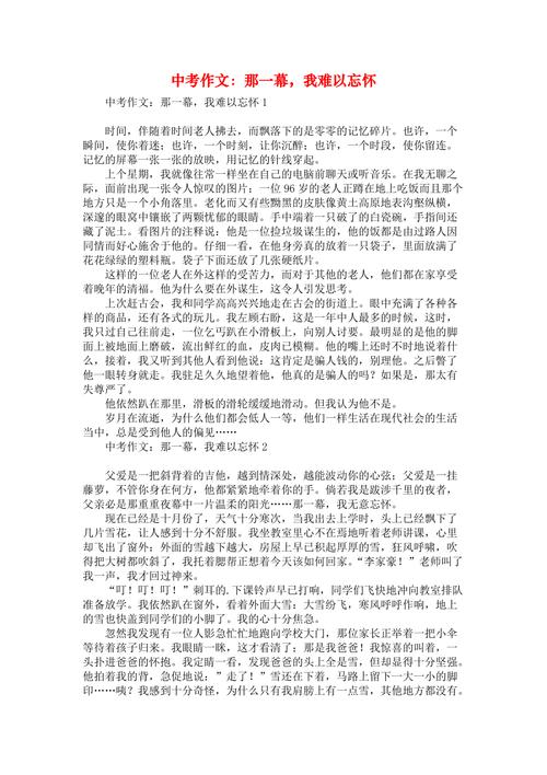 关于同学的作文：忘不了你的那一幕