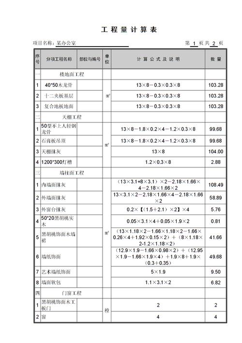 工程概括工程量合同