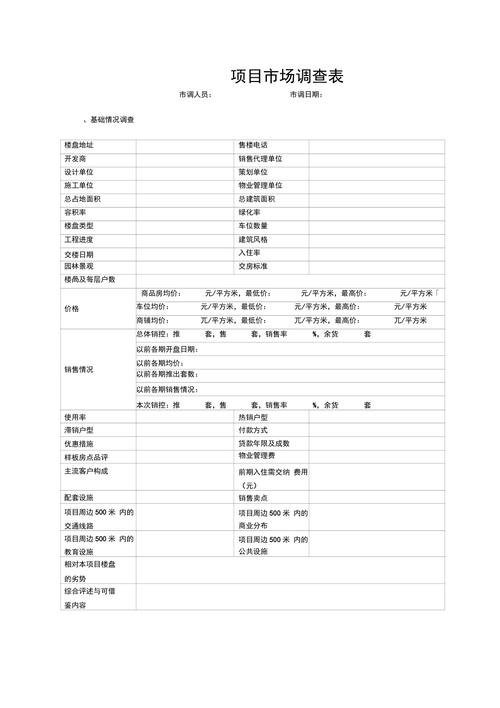 市场调查报告书写格式