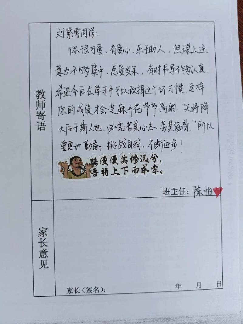 班主任第三人称小学生评语