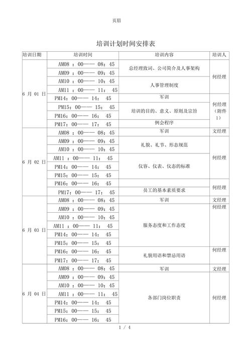 关于培训计划方案范文